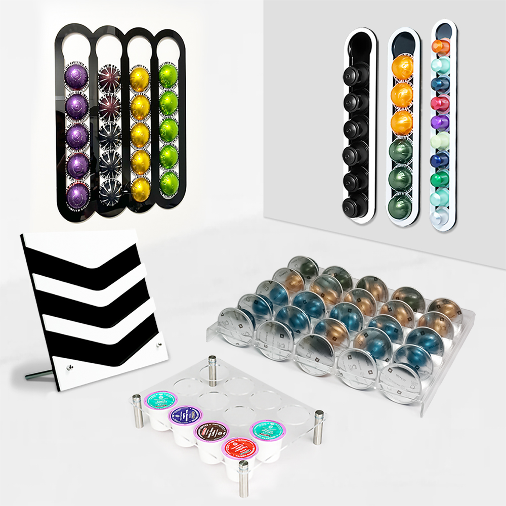 Coffee Equipment Rack - マルチタイプコーヒーカプセルホルダー引き出しオーガナイザートレイネスプレッソ/バーチュオリン/ドルチェグスト/Kカップコーヒーポッドと互換性あり