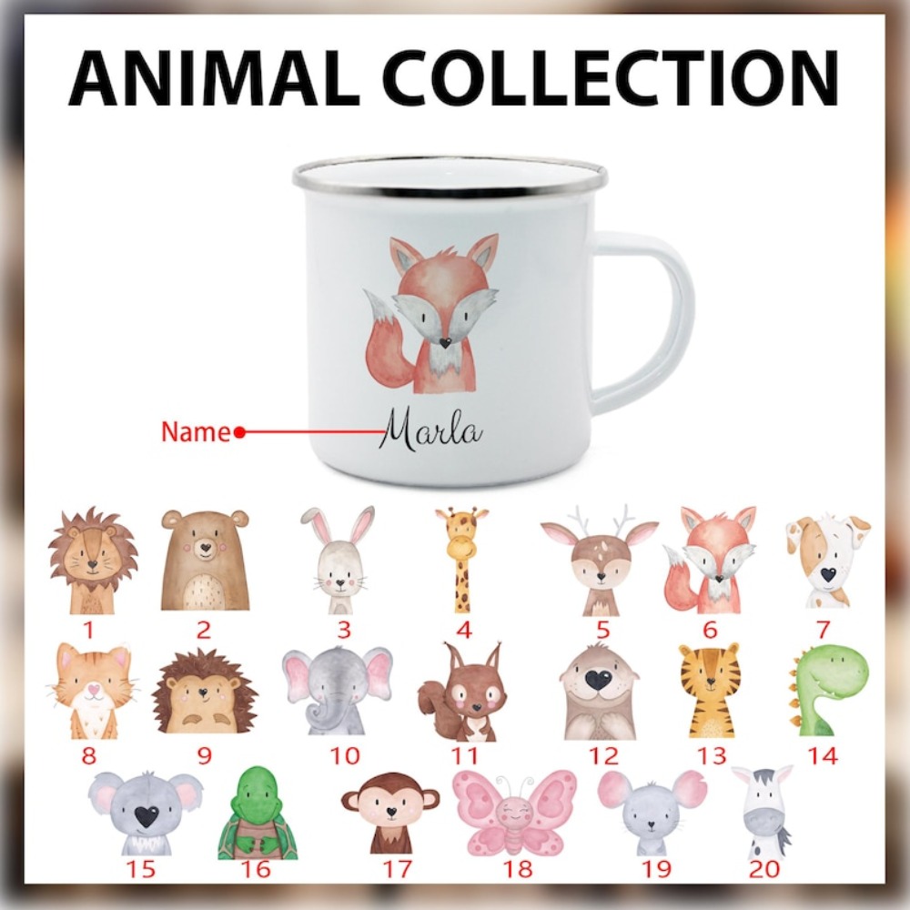 Coffee Equipment Names - カスタム動物柄名入れコーヒーカップ、子供用パーソナライズカップ、誕生日パーティーの記念品、子供、子供たちへのクリスマス、バレンタインデーギフト