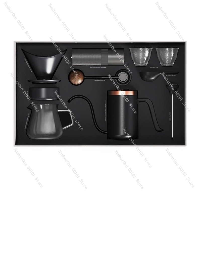 Coffee Equipment Pour Over - 手動コーヒーメーカーセットギフトボックスグラインダーフィルターカッププアオーバーコーヒーキットフルセットコーヒー抽出器具ギフトセットホームバリスタ