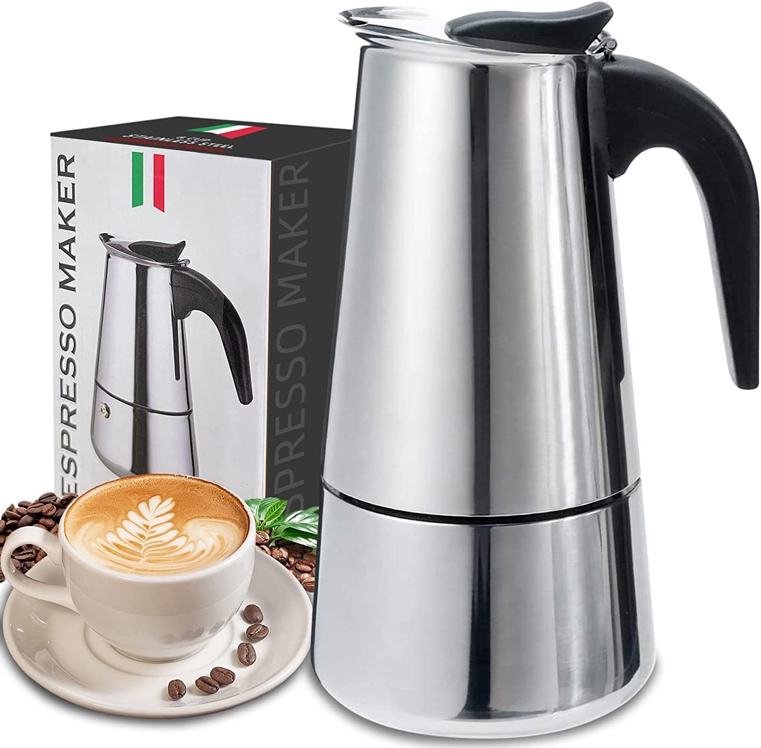 Coffee Equipment Machine - 4/6/9カップモカポットカフェマシンエスプレッソカップコーヒーメーカーラテパーコレーターストーブトップモカコーヒーメーカー