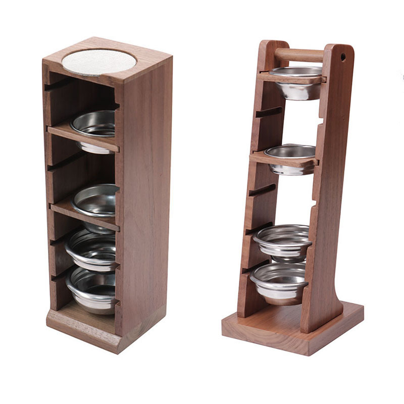 Coffee Equipment Rack - コーヒーパウダーボウル収納ラック、エスプレッソバスケット、ディスプレイラック、フィルターバスケット、バリスタコーナー、51mm、53mm、58mm