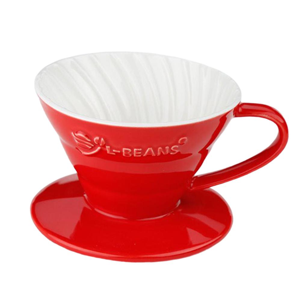 Coffee Equipment Pour Over - セラミック製コーヒーフィルター 再利用可能なドリッパー エスプレッソ抽出器 コーヒーショップアクセサリー用