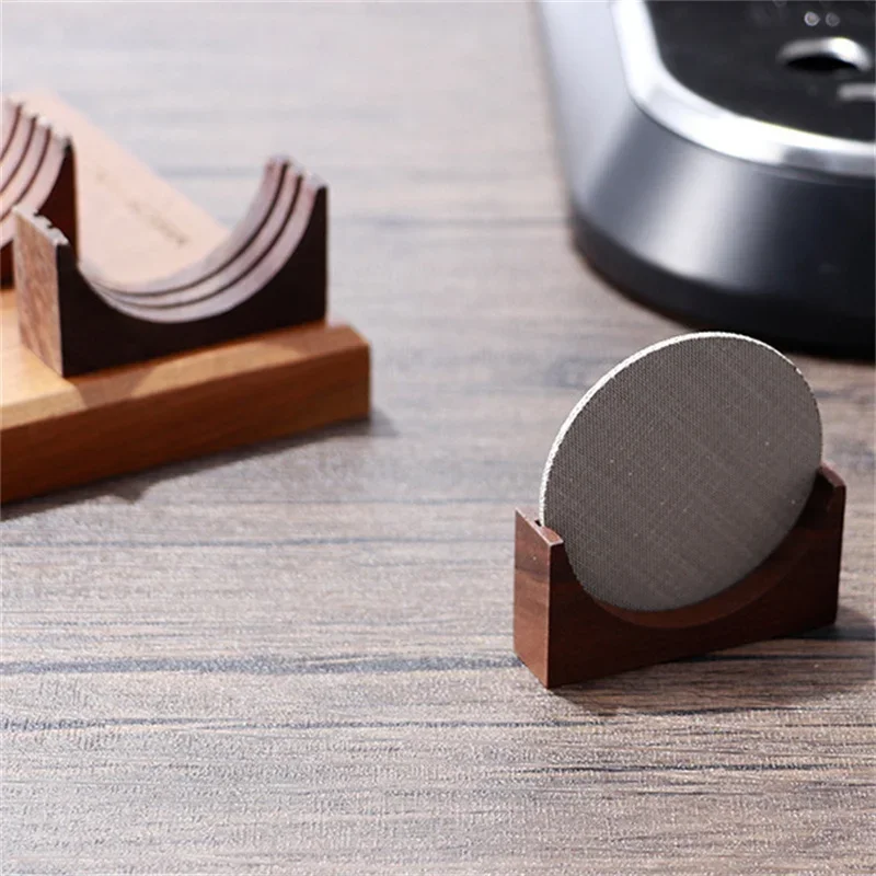 Coffee Equipment Rack - 再利用可能な木製コーヒーフィルタースタンド,ユニバーサルエスプレッソラック,51mm, 53mm, 58mm