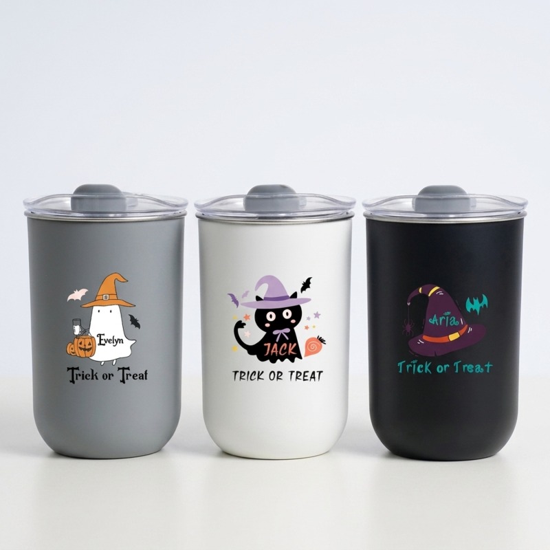 パーソナライズされたキュートなハロウィン旅行用カップ、カスタ - Coffee Equipment Names のレビューと価格