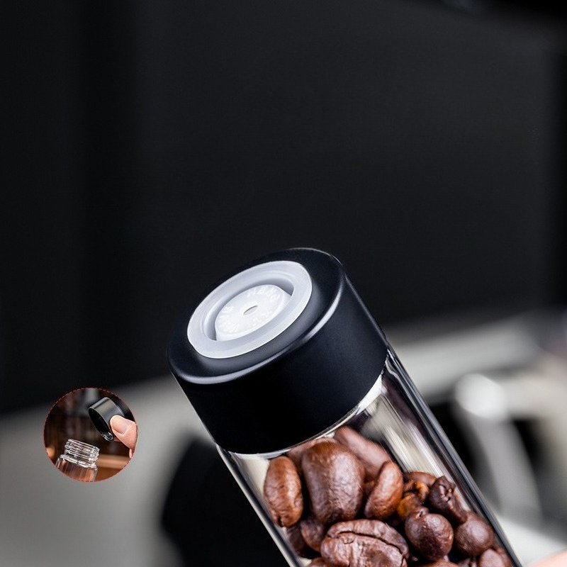 JUSTINLAU ガラス製コーヒー豆保存容器 気密1方向バ - Coffee Equipment Rack のレビューと価格
