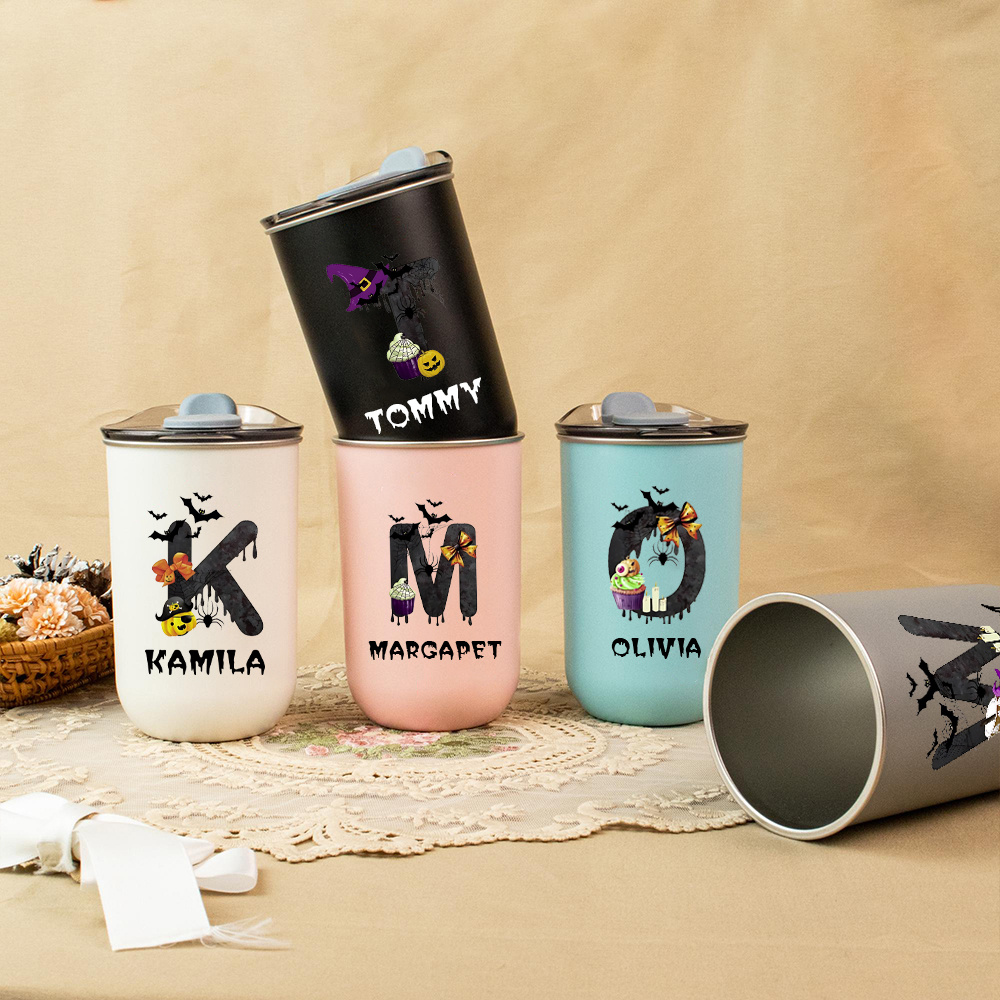 カスタムハロウィンモノグラム名入りステンレス製トラベルタンブ - Coffee Equipment Names のレビューと価格