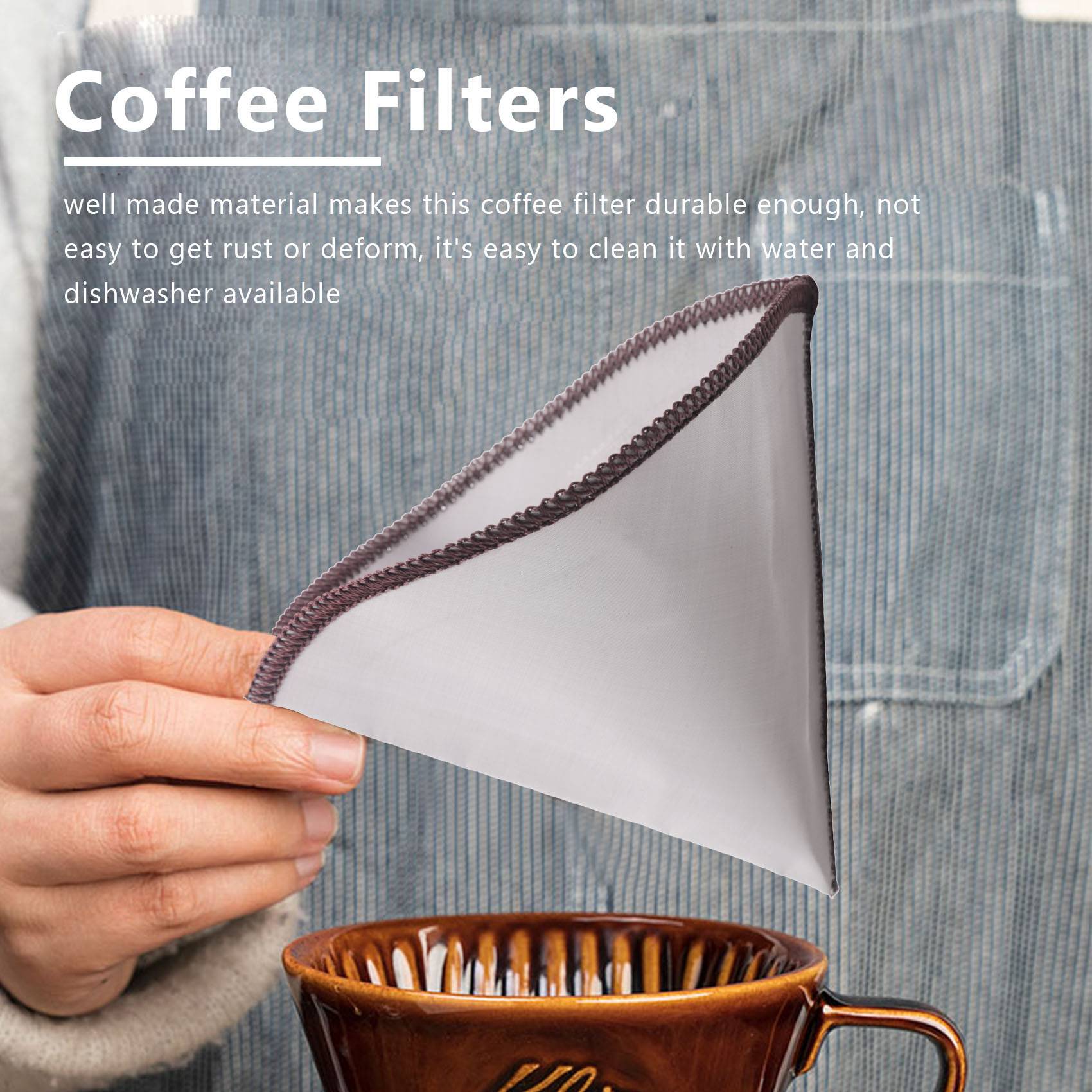 再利用可能なコーヒーフィルター,メッシュ,ペーパーレス,ステ - Coffee Equipment Machine のレビューと価格