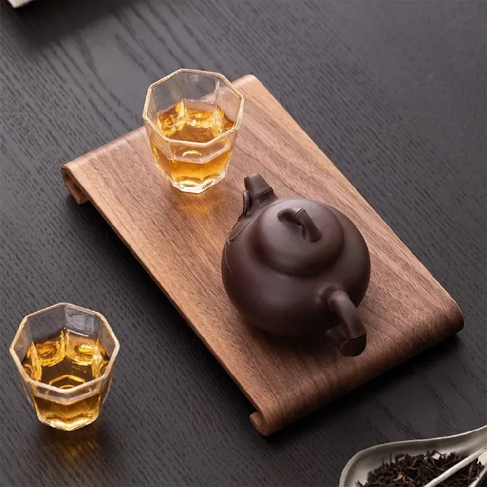 木製コーヒー茶トレイ長方形デスクトップディスプレイラックコー - Coffee Equipment Rack のレビューと価格