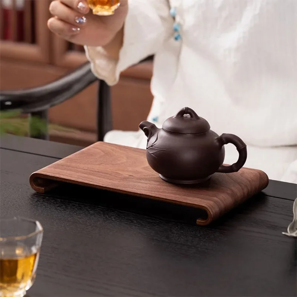 木製コーヒー茶トレイ長方形デスクトップディスプレイラックコー - Coffee Equipment Rack のレビューと価格
