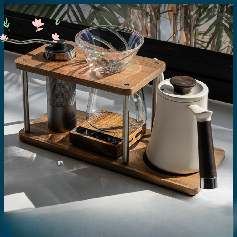 無垢材のポアオーバースタンド、ポアオーバーコーヒーセット、手 - Coffee Equipment Pour Over のレビューと価格