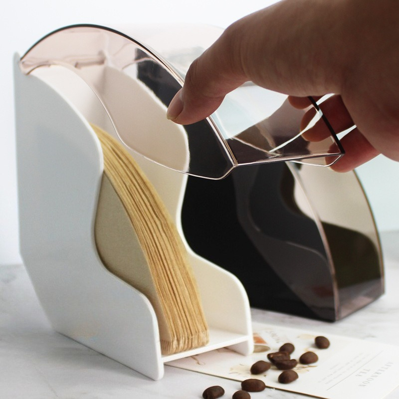 1pc 扇形コーヒーフィルターペーパー防塵バー収納ラック ダ - Coffee Equipment Rack のレビューと価格
