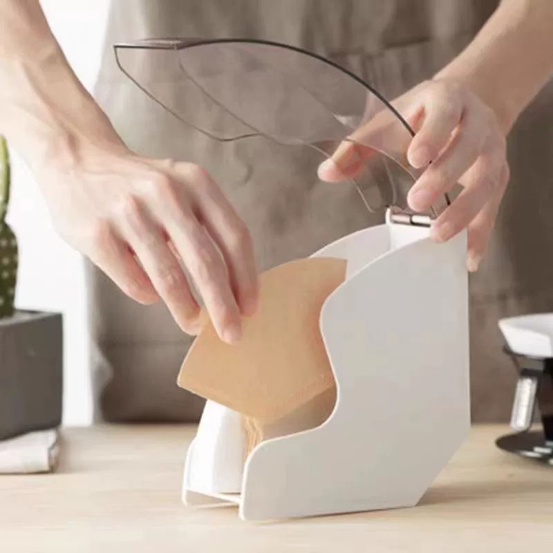 1pc 扇形コーヒーフィルターペーパー防塵バー収納ラック ダ - Coffee Equipment Rack のレビューと価格