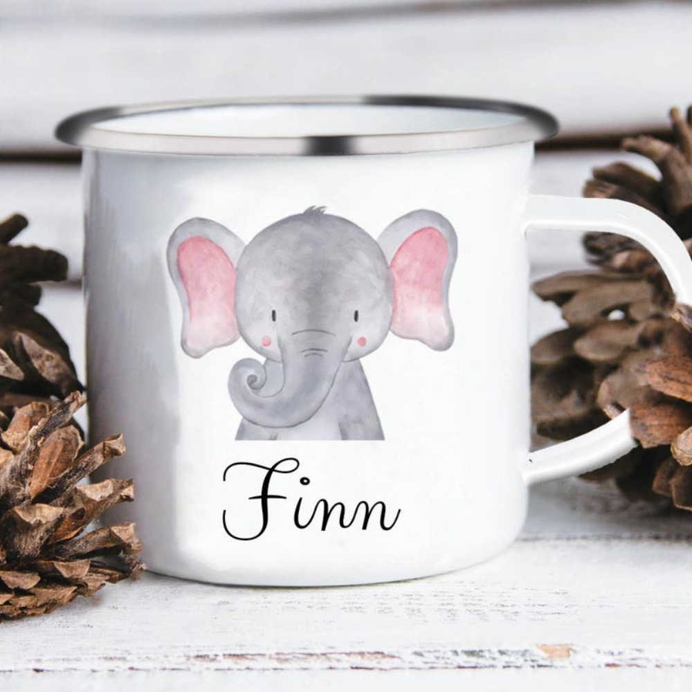 カスタム動物柄名入れコーヒーカップ、子供用パーソナライズカッ - Coffee Equipment Names のレビューと価格