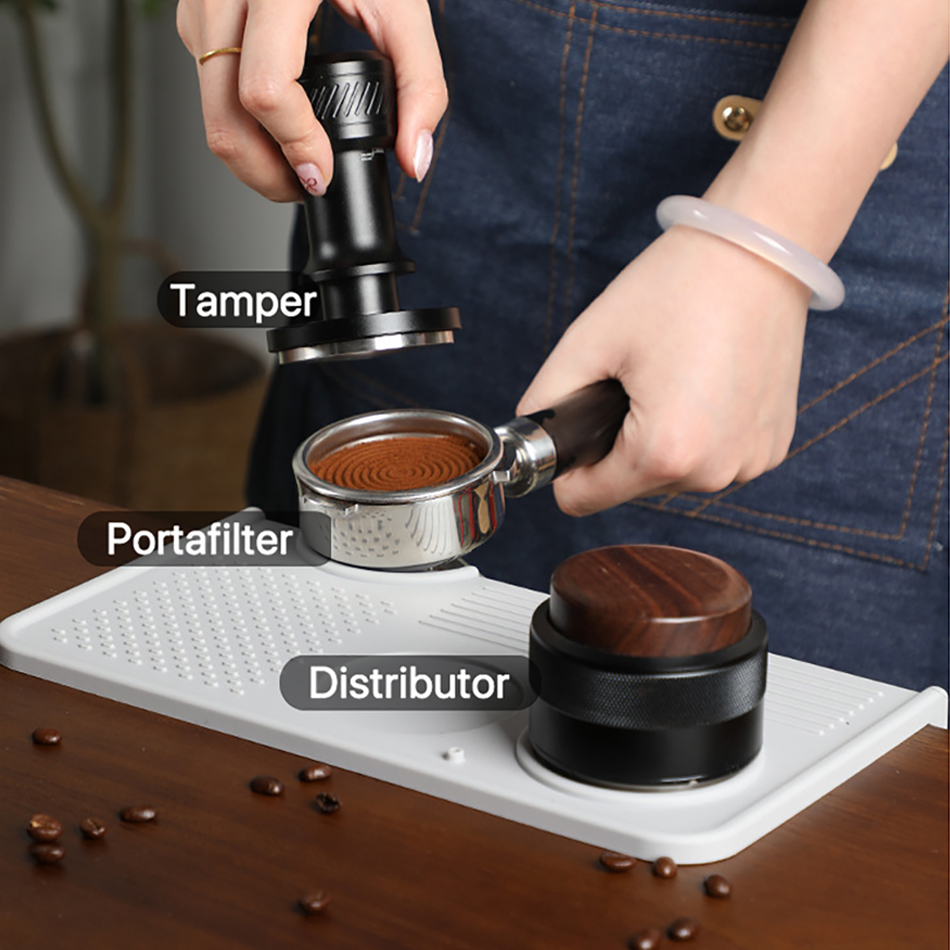 コーヒータンパーマットステーションスタンドポルタフィルターホ - Coffee Equipment Rack のレビューと価格