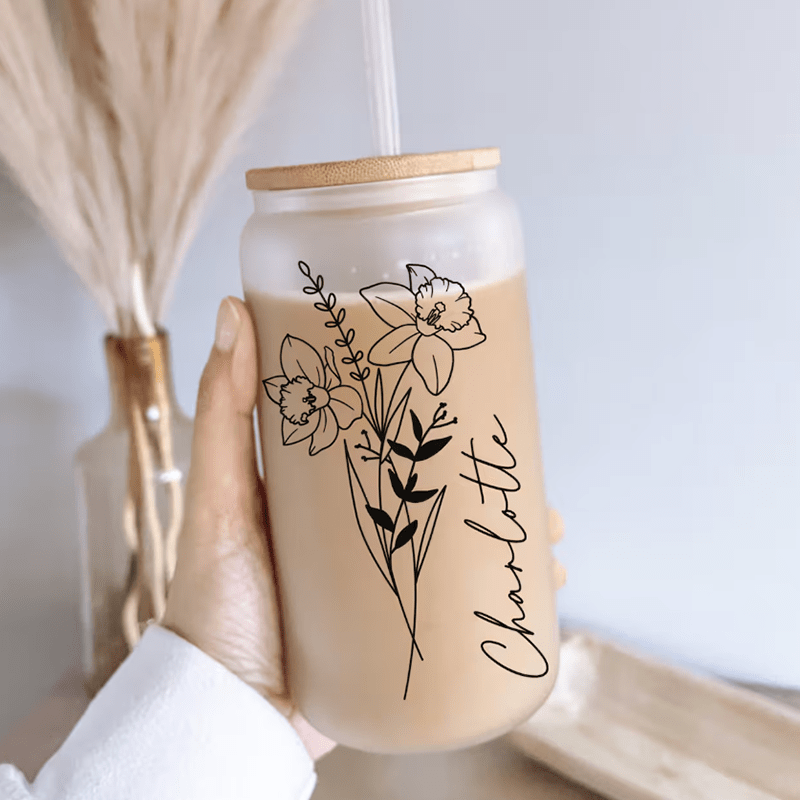 パーソナライズカスタマイズ名：再利用可能なフロストガラスカッ - Coffee Equipment Names のレビューと価格
