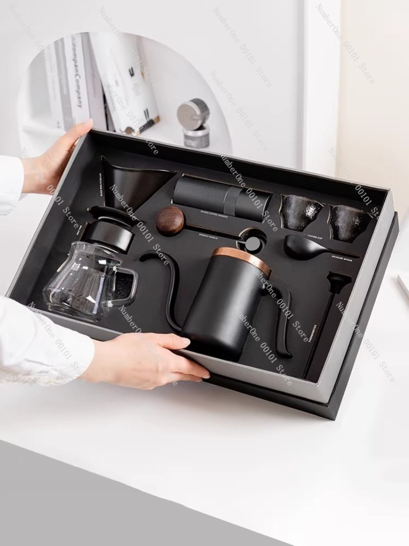 手動コーヒーメーカーセットギフトボックスグラインダーフィルタ - Coffee Equipment Pour Over のレビューと価格
