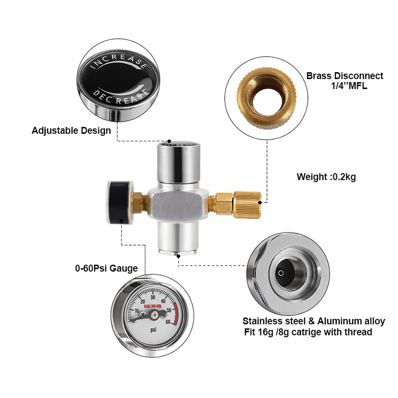 ポータブル充電器COO2自動調整器,0〜60psi,ホームビ - Coffee Equipment Machine のレビューと価格