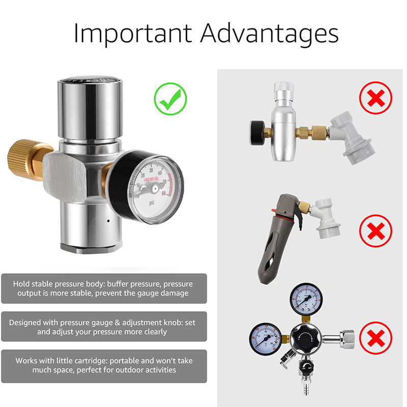 ポータブル充電器COO2自動調整器,0〜60psi,ホームビ - Coffee Equipment Machine のレビューと価格