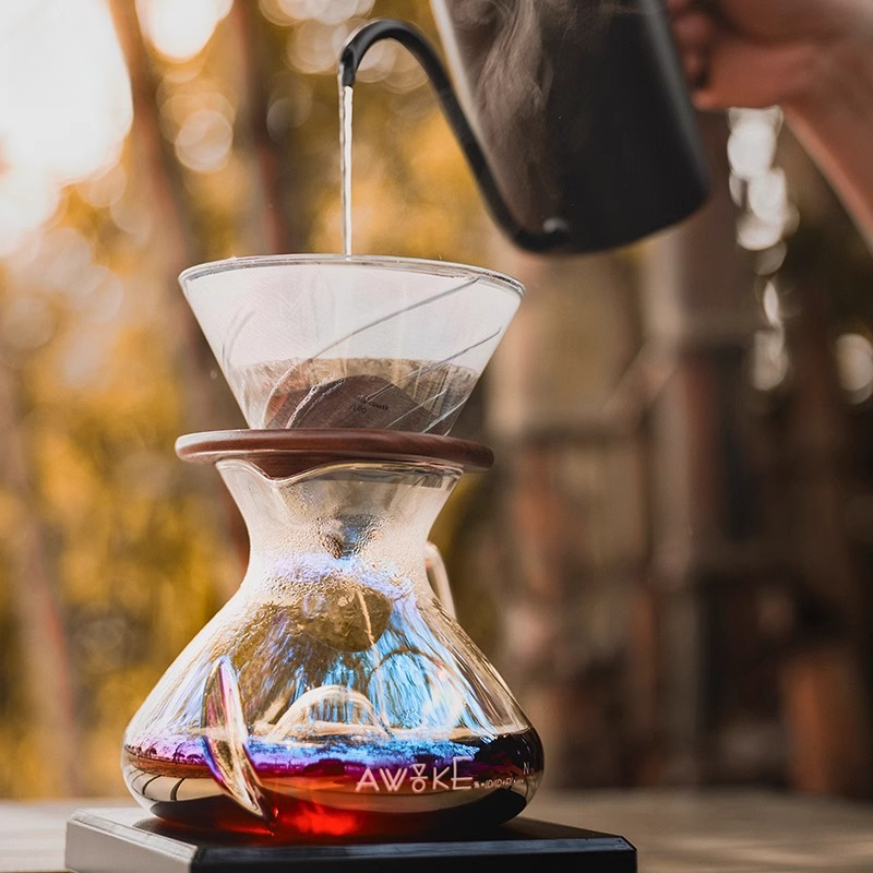 プアオーバーコーヒーメーカー ガラス製コーヒーサーバー V6 - Coffee Equipment Pour Over のレビューと価格
