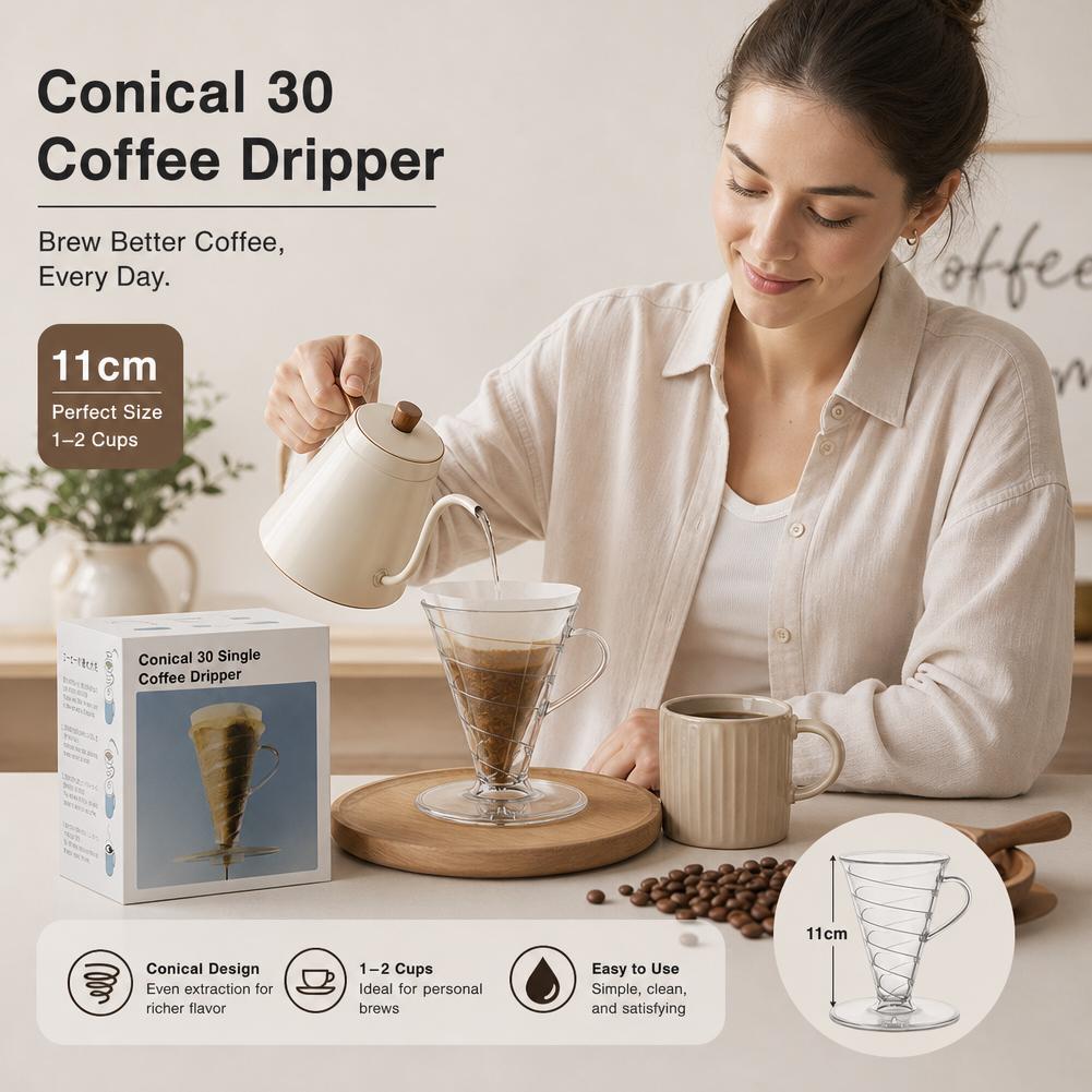 コーヒーフィルター円錐形 30 個コーヒードリッパーハンドブ - Coffee Equipment Machine のレビューと価格