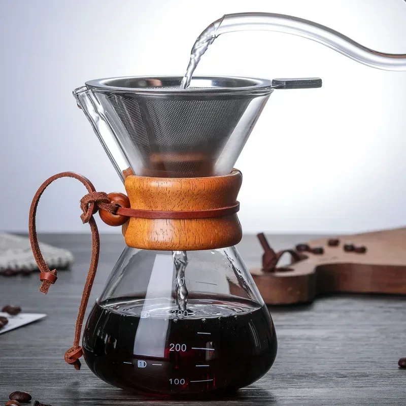 ハンドガラスコーヒーケトル ステンレス鋼フィルター付き ドリ - Coffee Equipment Pour Over のレビューと価格