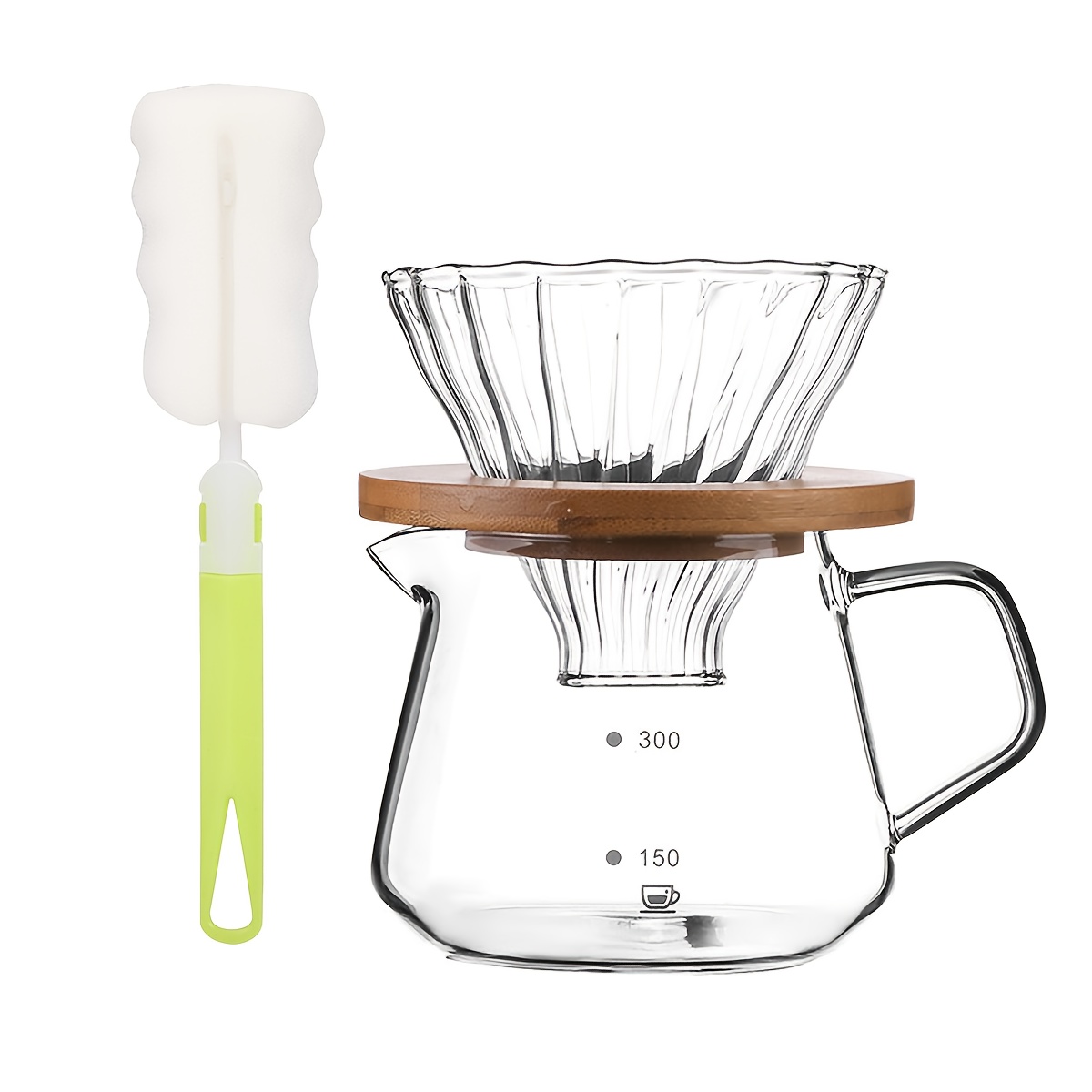 プアオーバーコーヒーメーカーセット、ホウケイ酸ガラスコーヒー - Coffee Equipment Pour Over のレビューと価格
