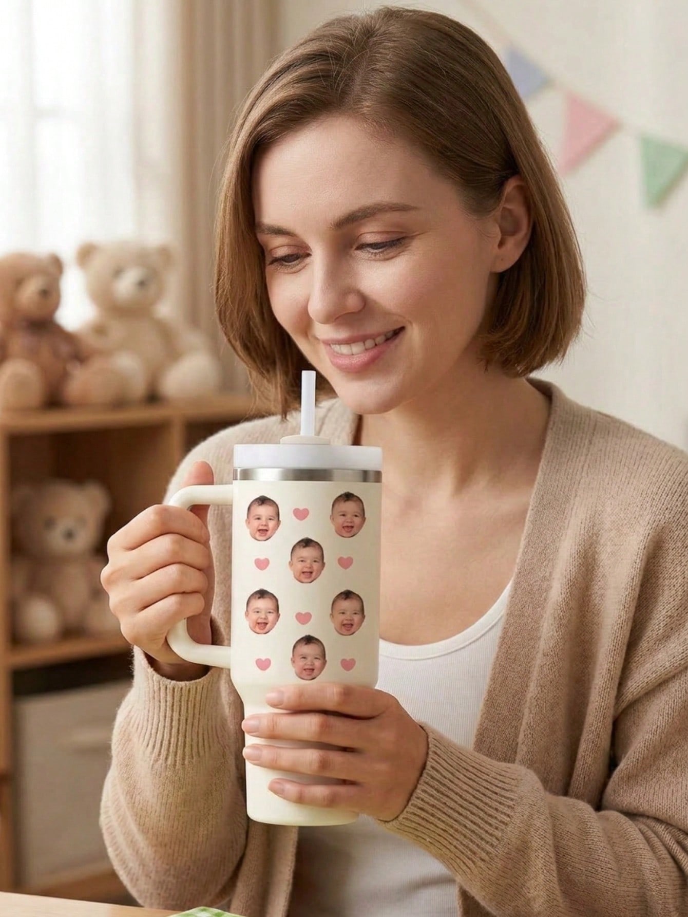 カスタムフェイス断熱タンブラー 40オンス ハンドルとストロ - Coffee Equipment Names のレビューと価格