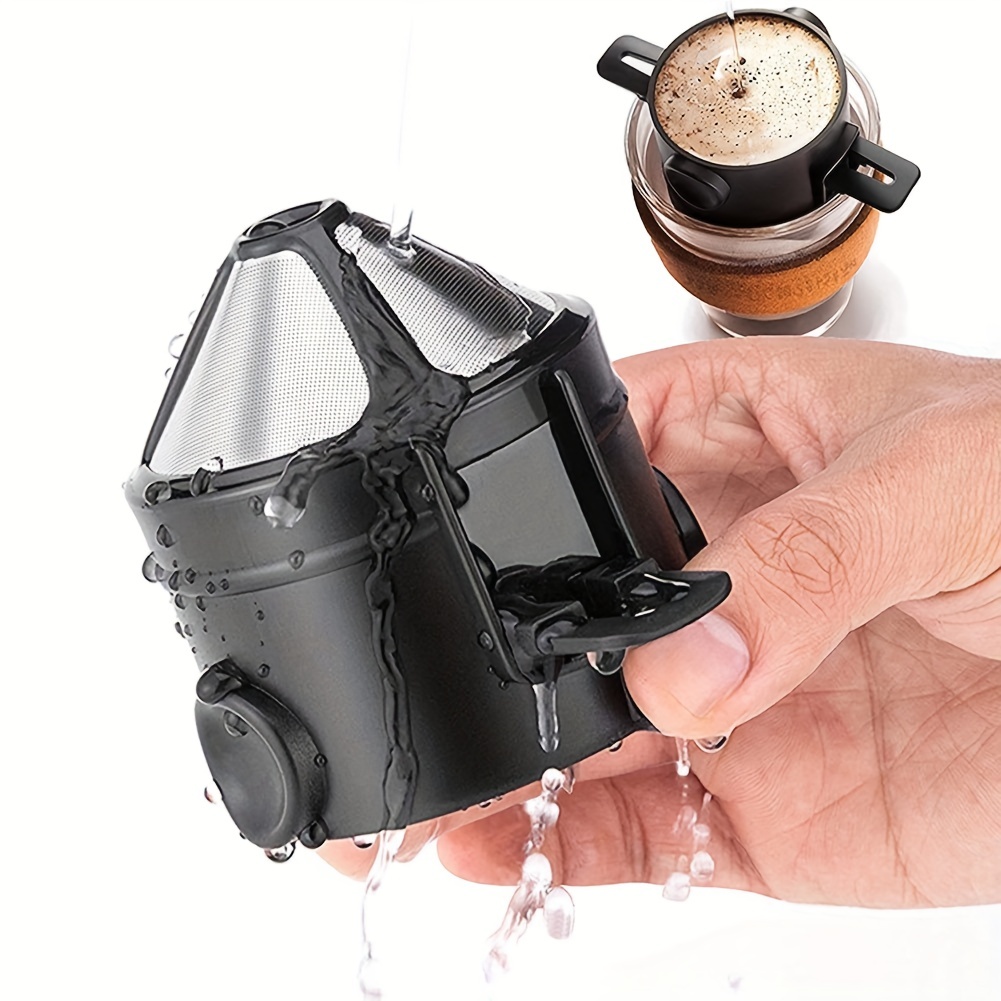 ポータブルコーヒーフィルターカップ、再利用可能なコーヒーメー - Coffee Equipment Pour Over のレビューと価格