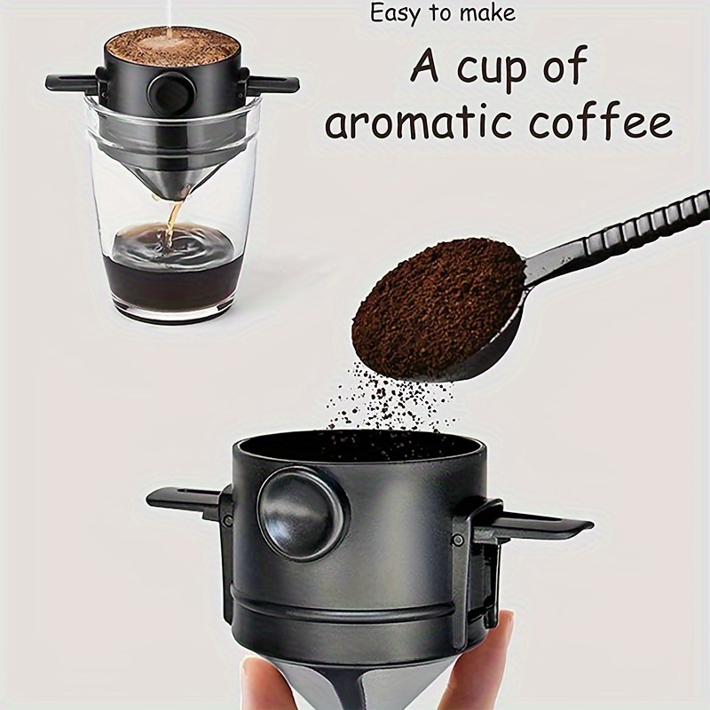 ポータブルコーヒーフィルターカップ、再利用可能なコーヒーメー - Coffee Equipment Pour Over のレビューと価格